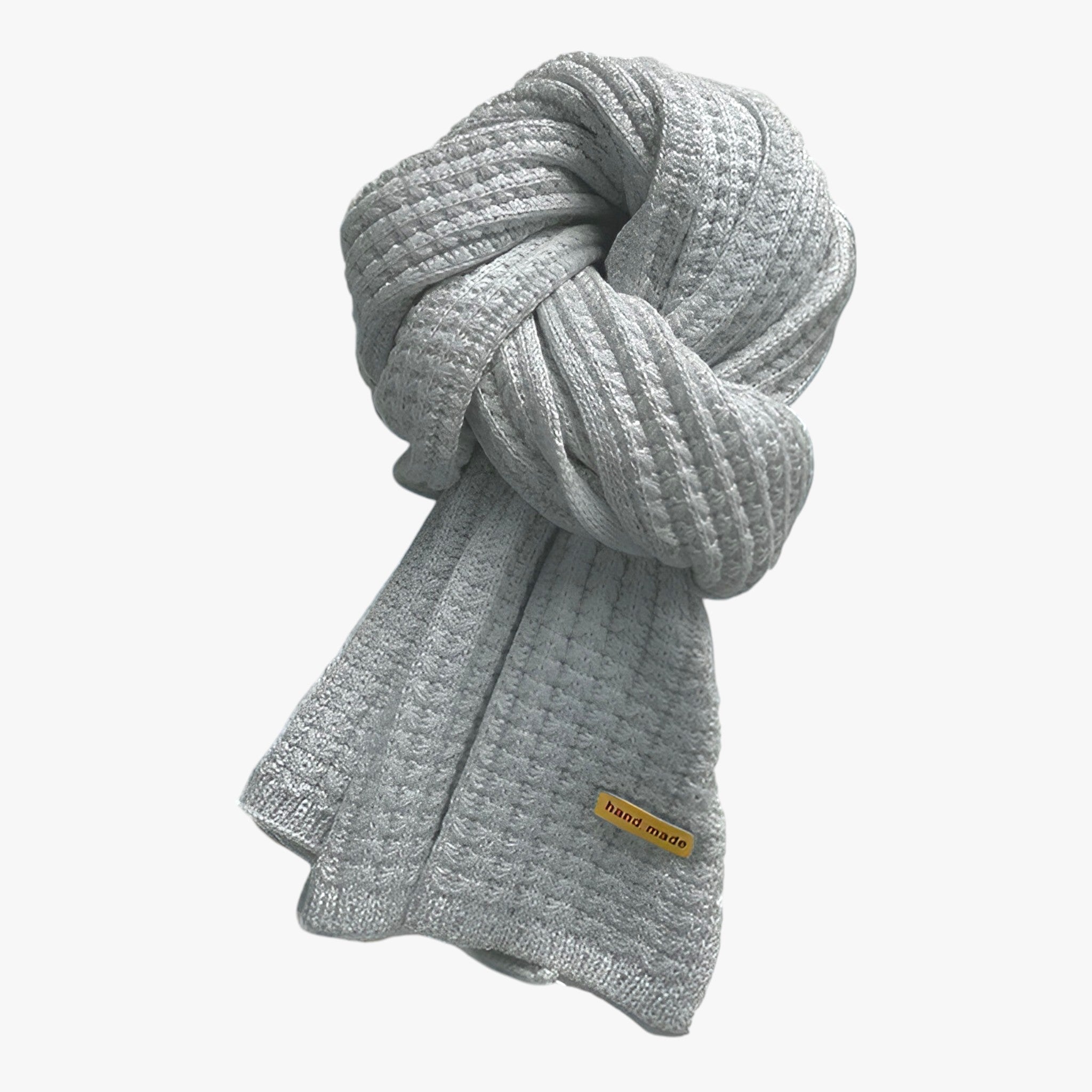 Scarf : Sjaal Crème Wit - Gebreide Thermische voor de Winter - Ultieme Bescherming Tegen de Kou in Grijs One Size van Pantino