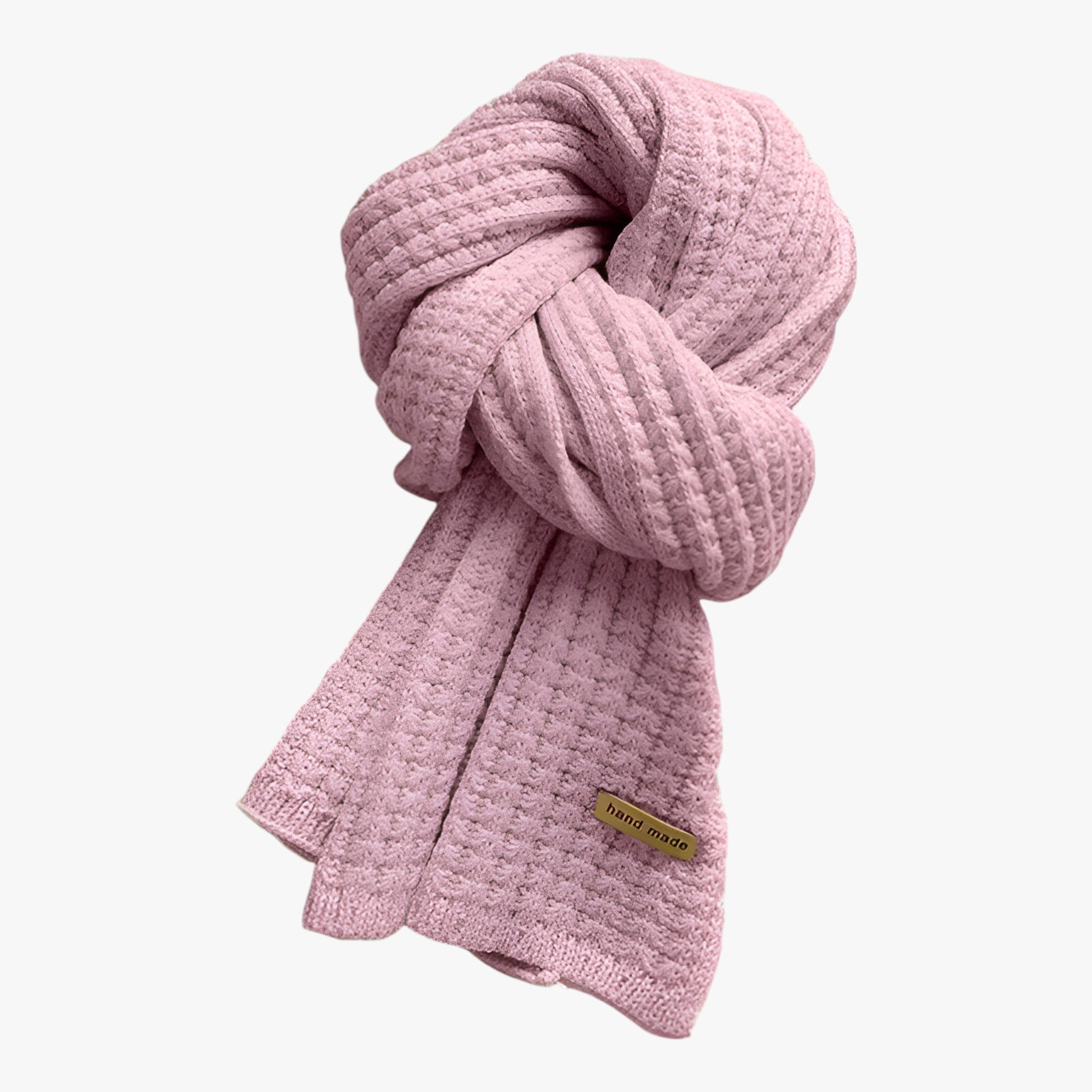 Scarf : Sjaal Crème Wit - Gebreide Thermische voor de Winter - Ultieme Bescherming Tegen de Kou in Roze One Size van Pantino