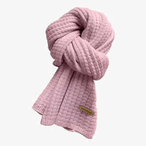 Scarf : Sjaal Crème Wit - Gebreide Thermische voor de Winter - Ultieme Bescherming Tegen de Kou in Roze One Size van Pantino
