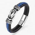 Heren Leren Armband Zwart - Echt Leer, Verstelbaar & Stoer Design
