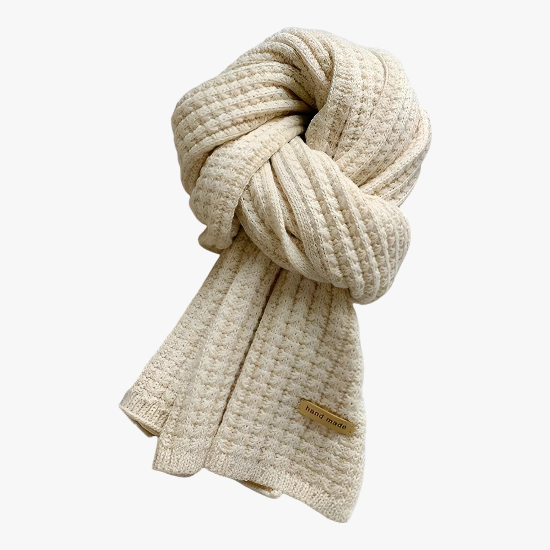 Scarf : Sjaal Crème Wit - Gebreide Thermische voor de Winter - Ultieme Bescherming Tegen de Kou in Crème Wit One Size van Pantino