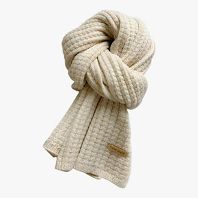 Scarf : Sjaal Crème Wit - Gebreide Thermische voor de Winter - Ultieme Bescherming Tegen de Kou in Crème Wit One Size van Pantino