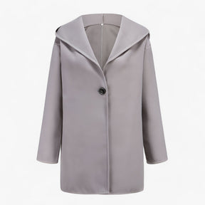 Trench Coat : Dames Blauwe Wollen Trenchcoat - Lange Elegante Winterjas in van Pantino