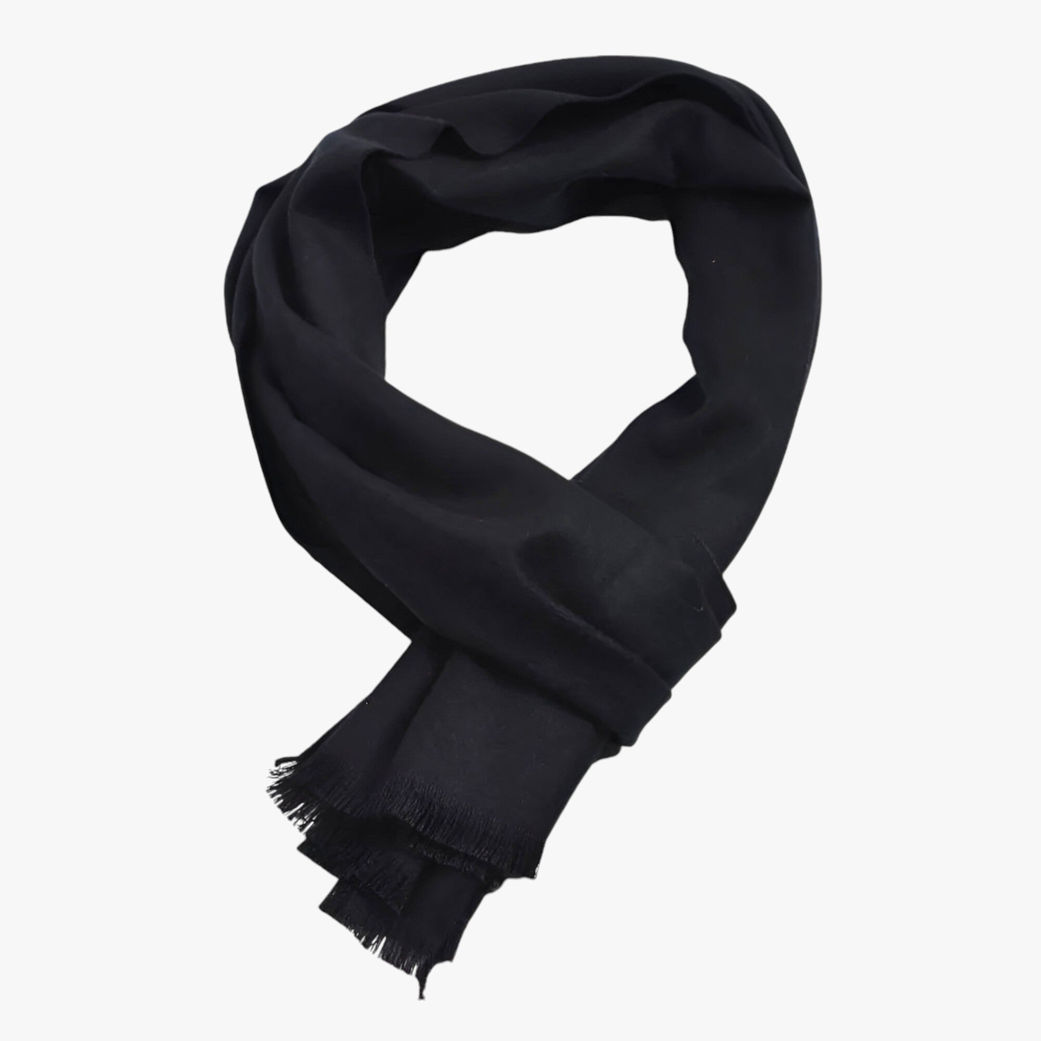 Scarf : Sjaal Zwart - Effen Kasjmier - Luxe Winterwarmte in Zwart van Pantino