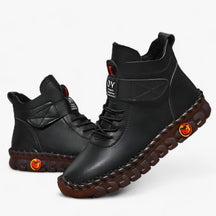Boots : Laarzen Dames Crème - Orthopedische Leren met Voering - Wintercomfort, Waterdicht en Warm in Zwart van Pantino