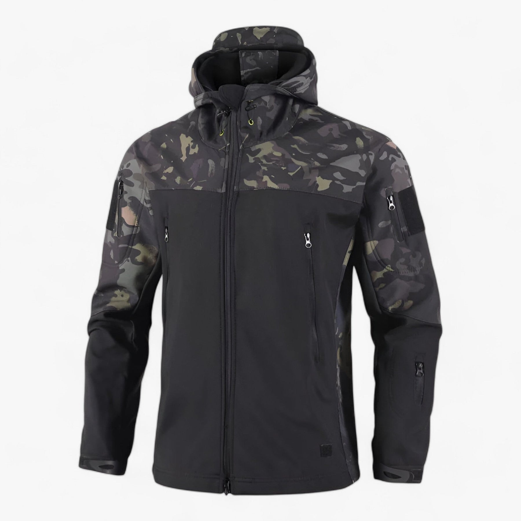 outdoor equipment : Taktische Patchwork-Jacke voor Heren - Waterdicht, Winddicht, met Fleece Voering en Meerdere Zakken - Groene Mantel in MCK Mantel van Pantino
