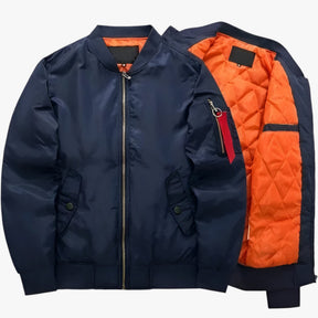 Bomber Jacket : Jack Donkergroen - Pilotenbomberjacke - Militairwarmte voor Herfst en Winter in Donkerblauw van Pantino