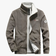 Fleece Jacket : Fleecejas - Comfortabel en Koudbestendig met Extra Zakken in Kaki van Pantino