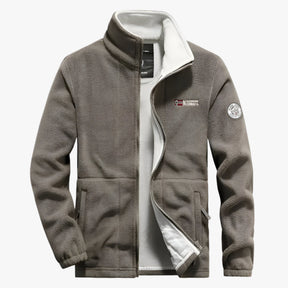 Fleece Jacket : Fleecejas - Comfortabel en Koudbestendig met Extra Zakken in Kaki van Pantino