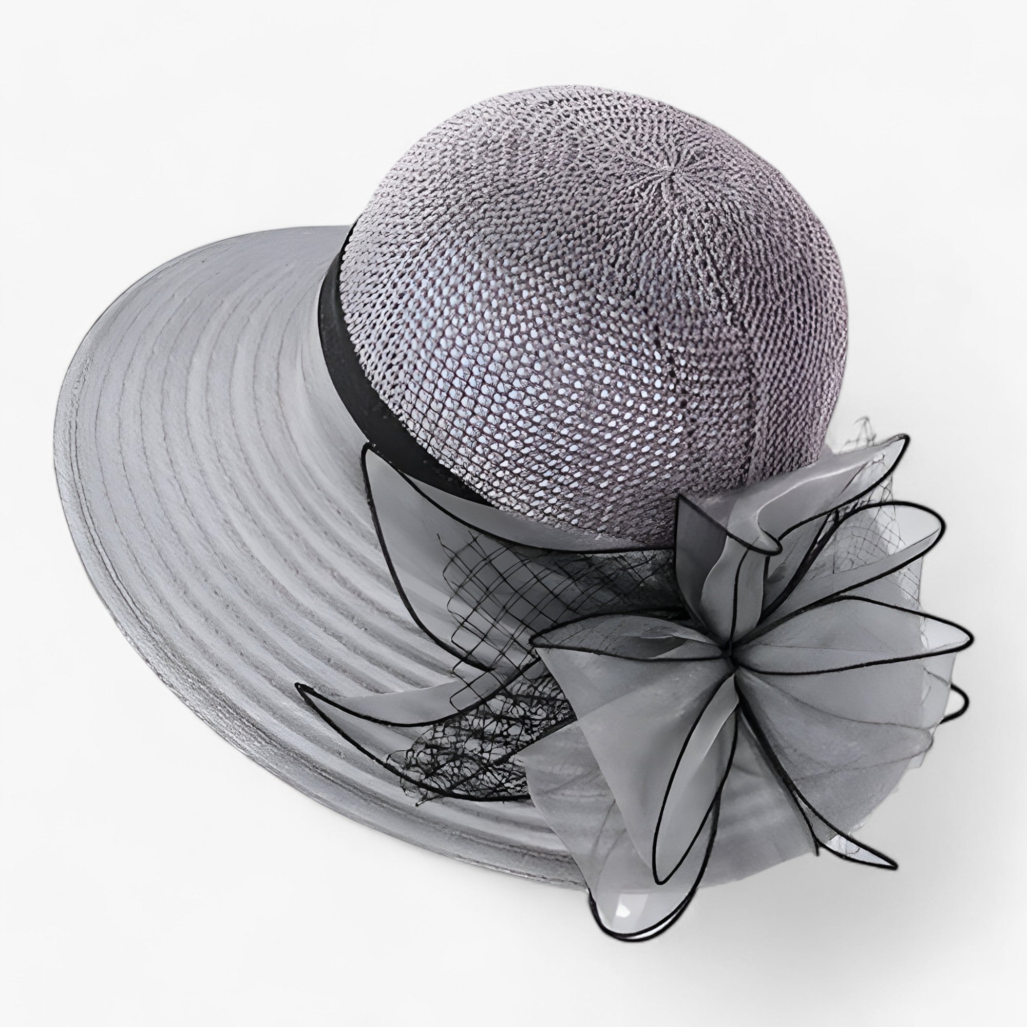Sun Hat : Hoed Dames Khaki - Stijlvolle Dameshoed - Brede Rand voor Bescherming Tegen de Zon in Grijs van Pantino