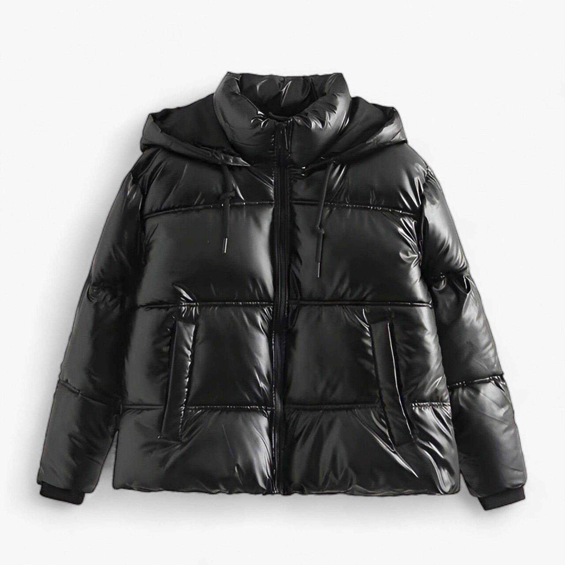 Anorak : Cap Dames Zwart - Elegante Anorak met Capuchon in Zwart van Pantino