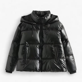 Anorak : Cap Dames Zwart - Elegante Anorak met Capuchon in Zwart van Pantino