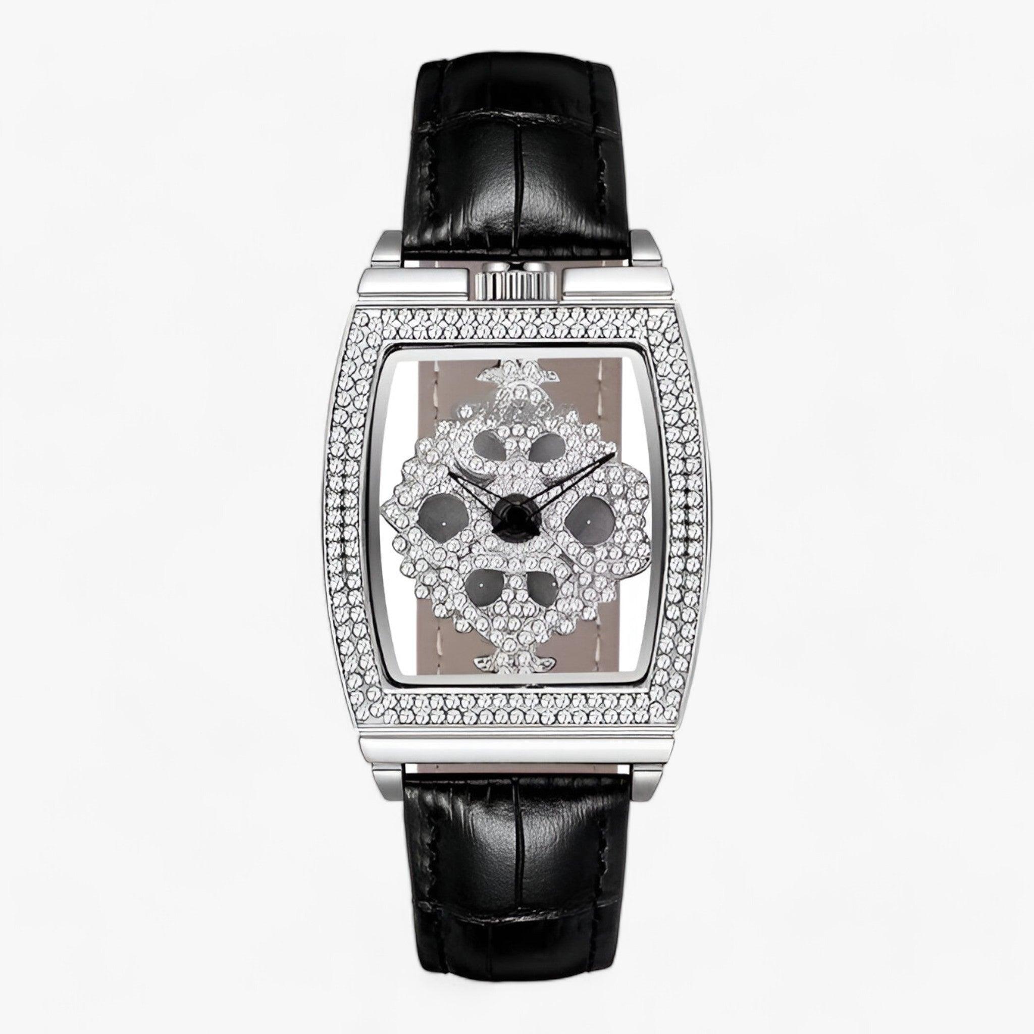 watches : Horloge Dames Groen - Luxe Quartz - Sprankelende Elegantie in Zwart van Pantino