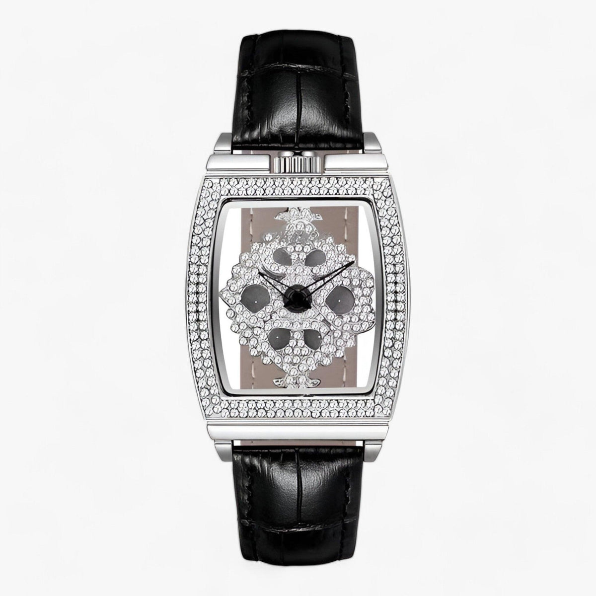 watches : Horloge Dames Groen - Luxe Quartz - Sprankelende Elegantie in Zwart van Pantino
