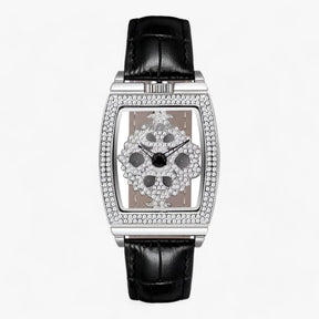 watches : Horloge Dames Groen - Luxe Quartz - Sprankelende Elegantie in Zwart van Pantino