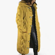 Cardigan : Oversized Cardigan - Moeiteloze Seizoensstijl - Geel in Geel van Pantino