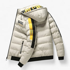 Jacket : Jack Dames Geel - Herenjacke Herfst-Winter - Warm, Comfortabel Omkeerbaar met Afneembare Kapuze in van Pantino