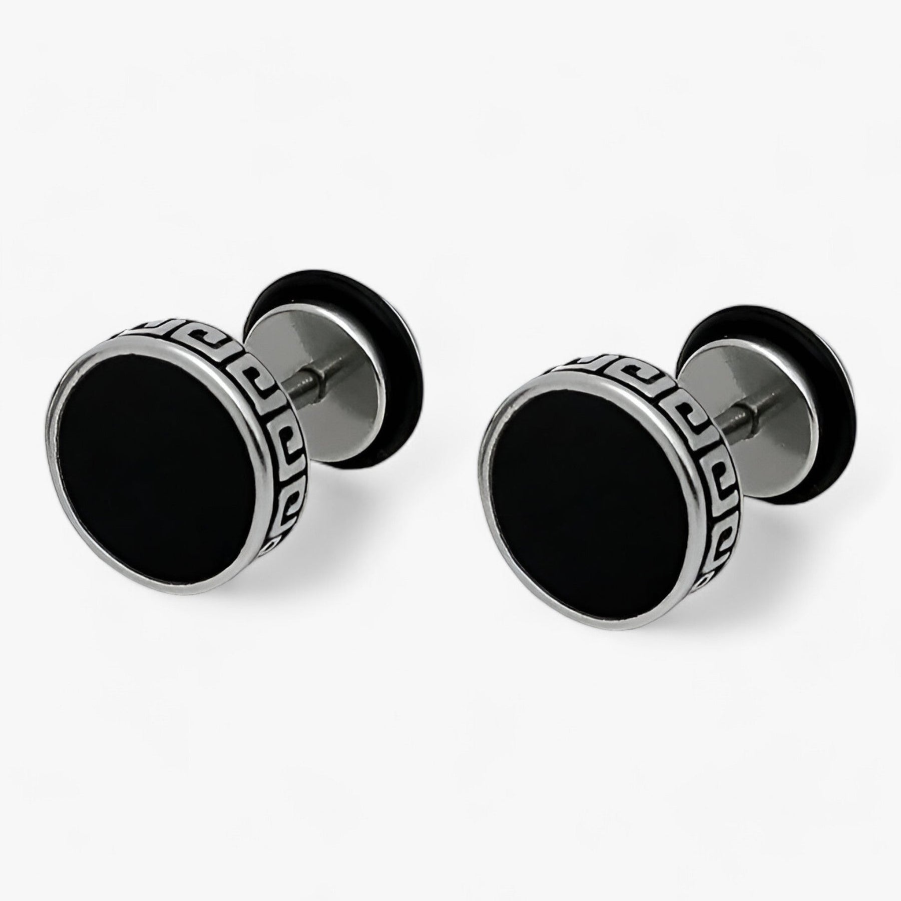 Earrings : Oorbellen Heren - Vintage Titanium - Duurzaam en Stijlvol in S-2 stuks van Pantino