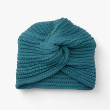 Turban Hat : Strickturban voor Dames - Elegante Comfort van Kasjmier - Zwart in Marineblauw van Pantino
