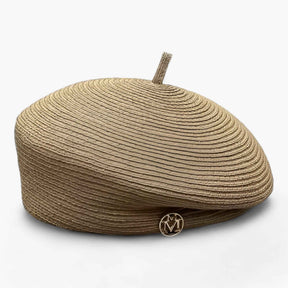 Women's Hat : Elegante damesstrohoed met brede rand voor de zomerzon in Kamelengras van Pantino