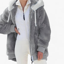 Hoodie : Fleece Hoodie - Comfortabele Warmte voor de Winter in Grijs van Pantino
