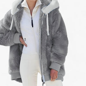 Hoodie : Fleece Hoodie - Comfortabele Warmte voor de Winter in Grijs van Pantino