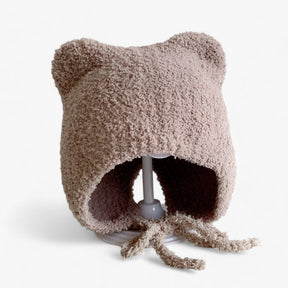 Baby Hat : Muts Dames Beige - Wintermuts voor Baby's - Zachte Warmte met Schattige Oorbedekking in Olijfgroen Bébé 0-3 jaar van Pantino