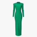 Maxi Jurk Dames Groen - Elegante met Lange Mouwen