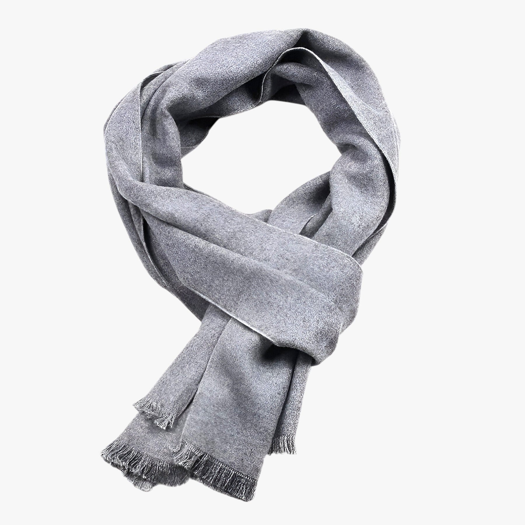 Scarf : Sjaal Zwart - Effen Kasjmier - Luxe Winterwarmte in Lichtgrijs van Pantino