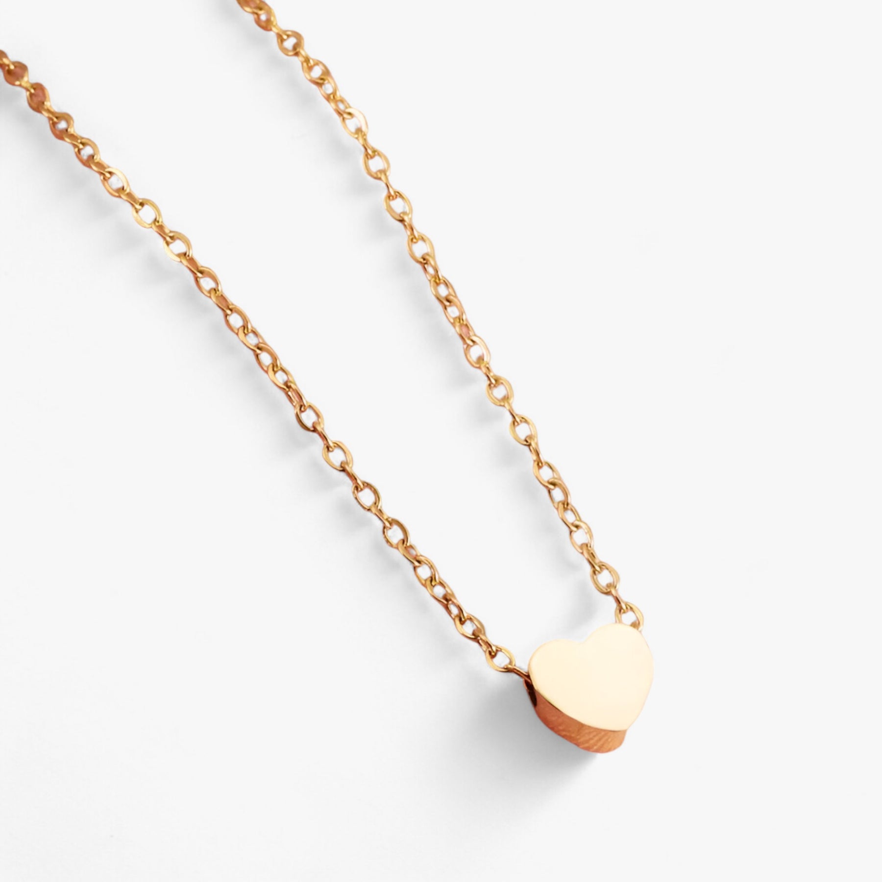 Necklace : Ketting Dames N219-02 Zilver - Hart Clavicle - Verfijnd en Elegant in N219-01 GOUD van Pantino
