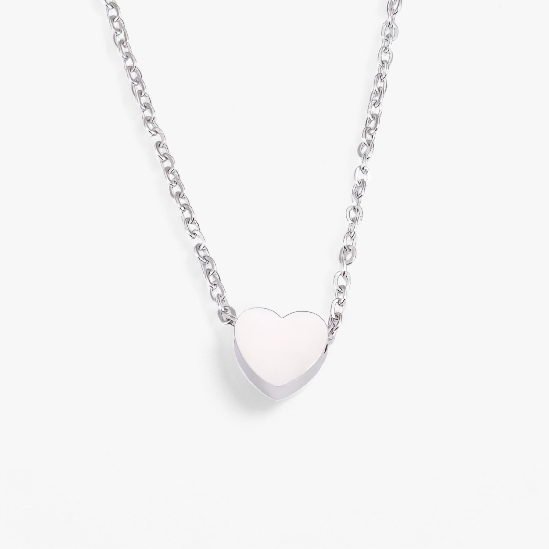 Necklace : Ketting Dames N219-02 Zilver - Hart Clavicle - Verfijnd en Elegant in N219-02 ZILVER van Pantino
