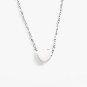 Necklace : Ketting Dames N219-02 Zilver - Hart Clavicle - Verfijnd en Elegant in N219-02 ZILVER van Pantino