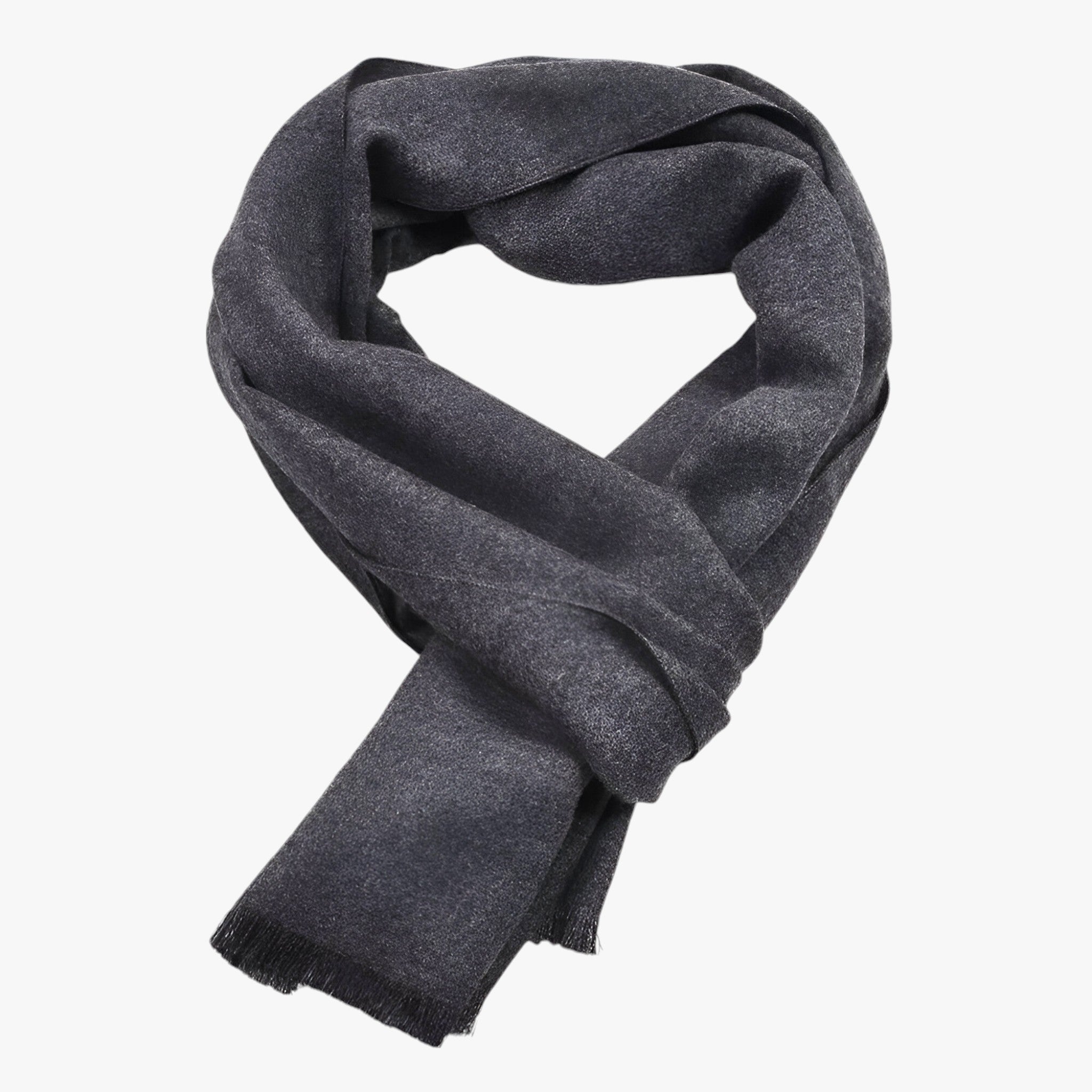 Scarf : Sjaal Zwart - Effen Kasjmier - Luxe Winterwarmte in Donkergrijs van Pantino