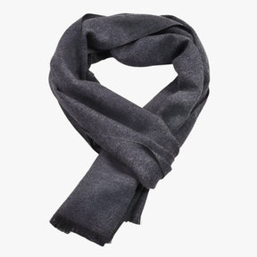 Scarf : Sjaal Zwart - Effen Kasjmier - Luxe Winterwarmte in Donkergrijs van Pantino