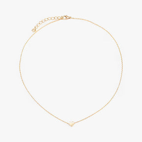 Necklace : Ketting Dames N219-02 Zilver - Hart Clavicle - Verfijnd en Elegant in van Pantino