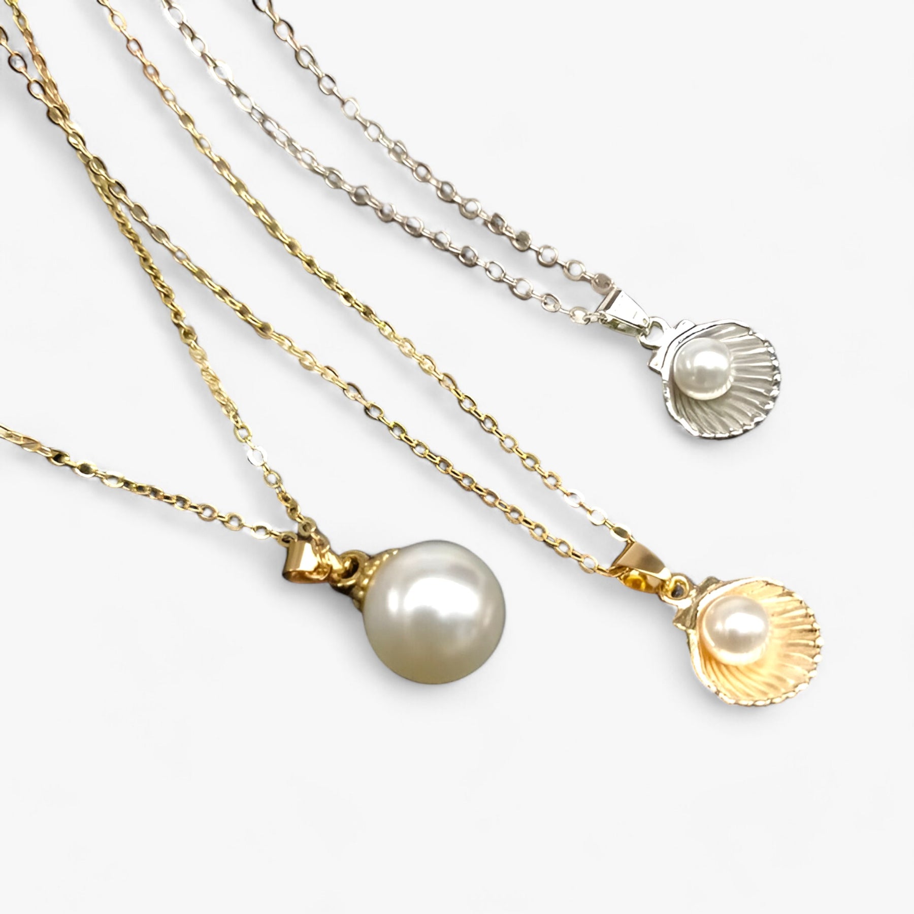 Necklace : Ketting Dames - Schelp & Parel - Zomerse Elegantie in van Pantino