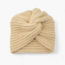 Turban Hat : Strickturban voor Dames - Elegante Comfort van Kasjmier - Zwart in Beige van Pantino