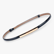 Women's Belt : Riem Dames Zwart - Aanpasbaar Leren Leer in Zwart 95cm van Pantino