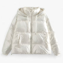 Anorak : Cap Dames Zwart - Elegante Anorak met Capuchon in Wit van Pantino