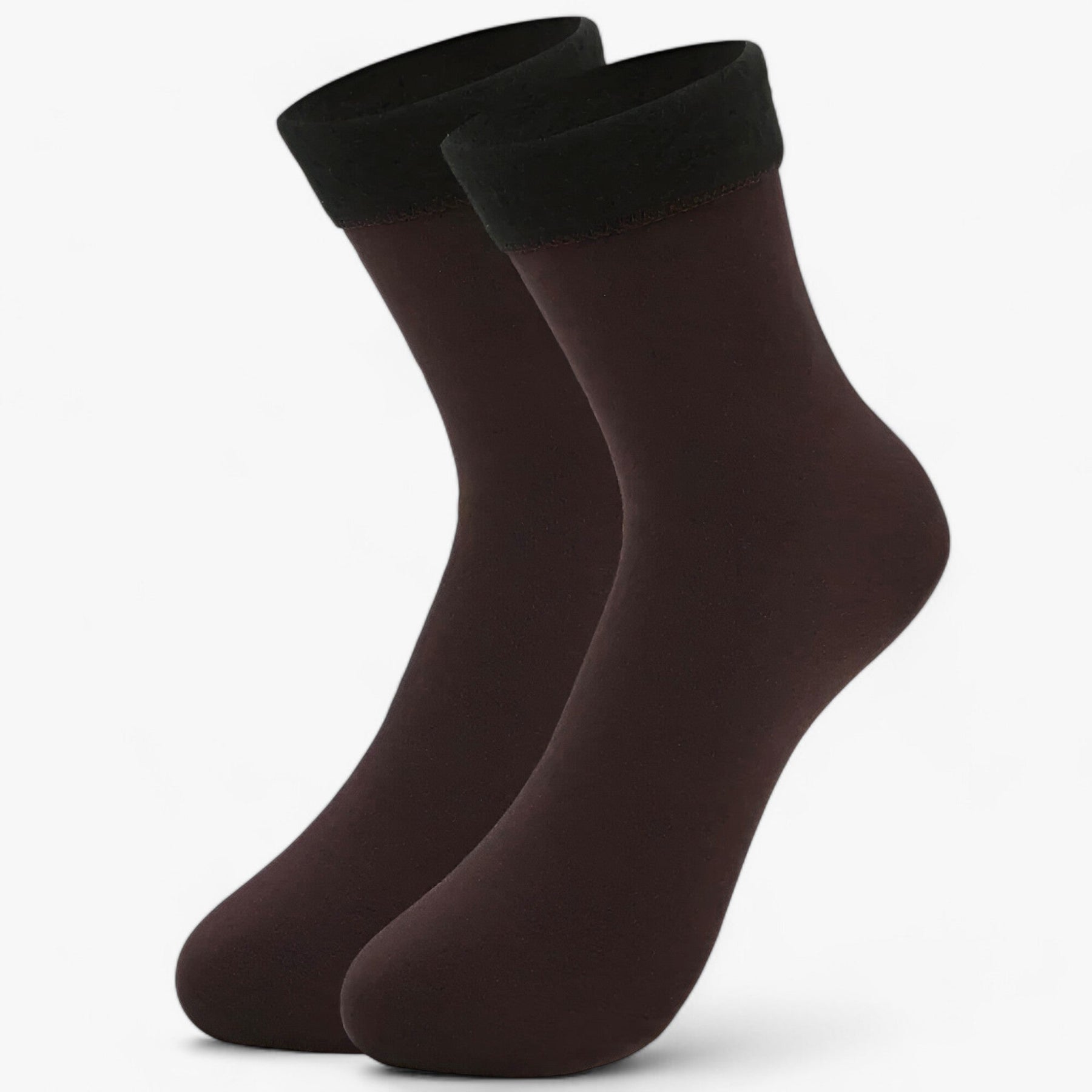 Socks : Sokken van Fluweelachtig Wol - Ultieme Winterwarmte (1 Paar + 1 Paar Gratis) - Grijs in Bruin van Pantino