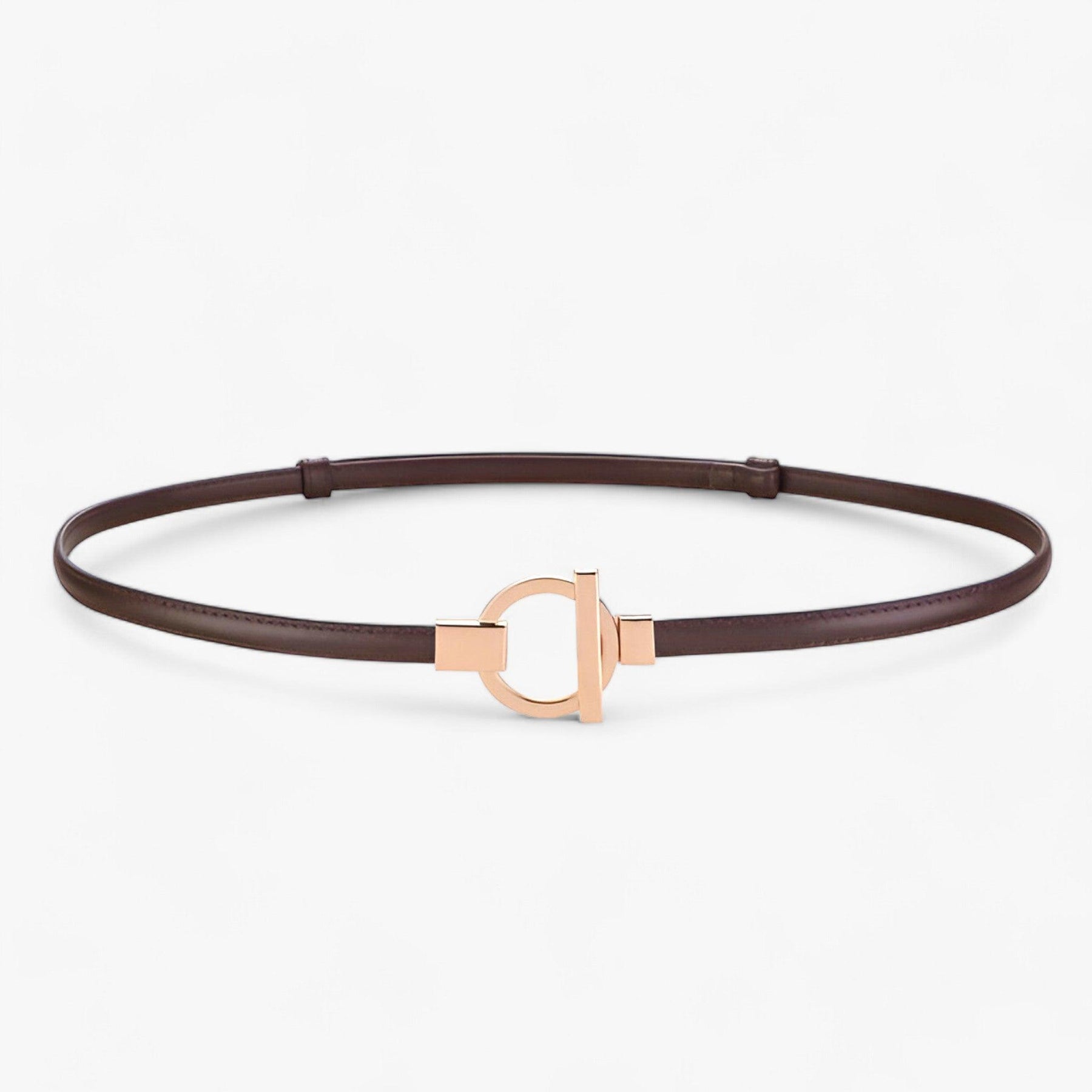 Belt : Elegante Riem Dames - Veilige Pasvorm met Gouden Gesp - Rood in 97cm van Pantino