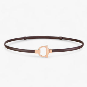 Belt : Elegante Riem Dames - Veilige Pasvorm met Gouden Gesp - Rood in 97cm van Pantino