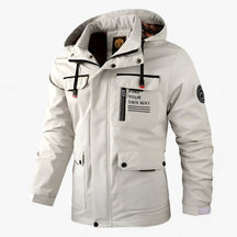 outdoor equipment : Heren Windjack - Waterdichte Winterbescherming - Wit in Wit van Pantino