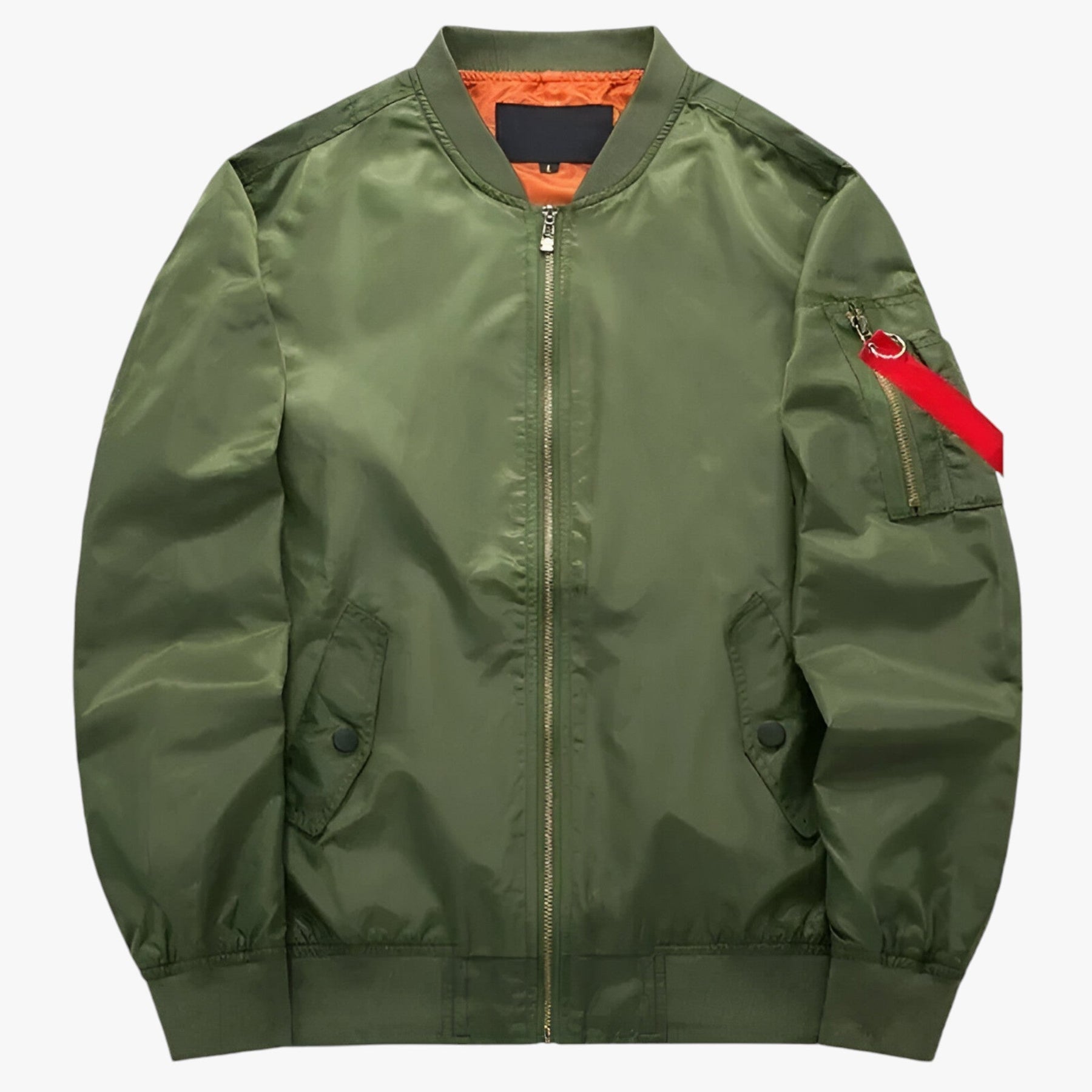 Bomber Jacket : Jack Donkergroen - Pilotenbomberjacke - Militairwarmte voor Herfst en Winter in Lichtgroen van Pantino