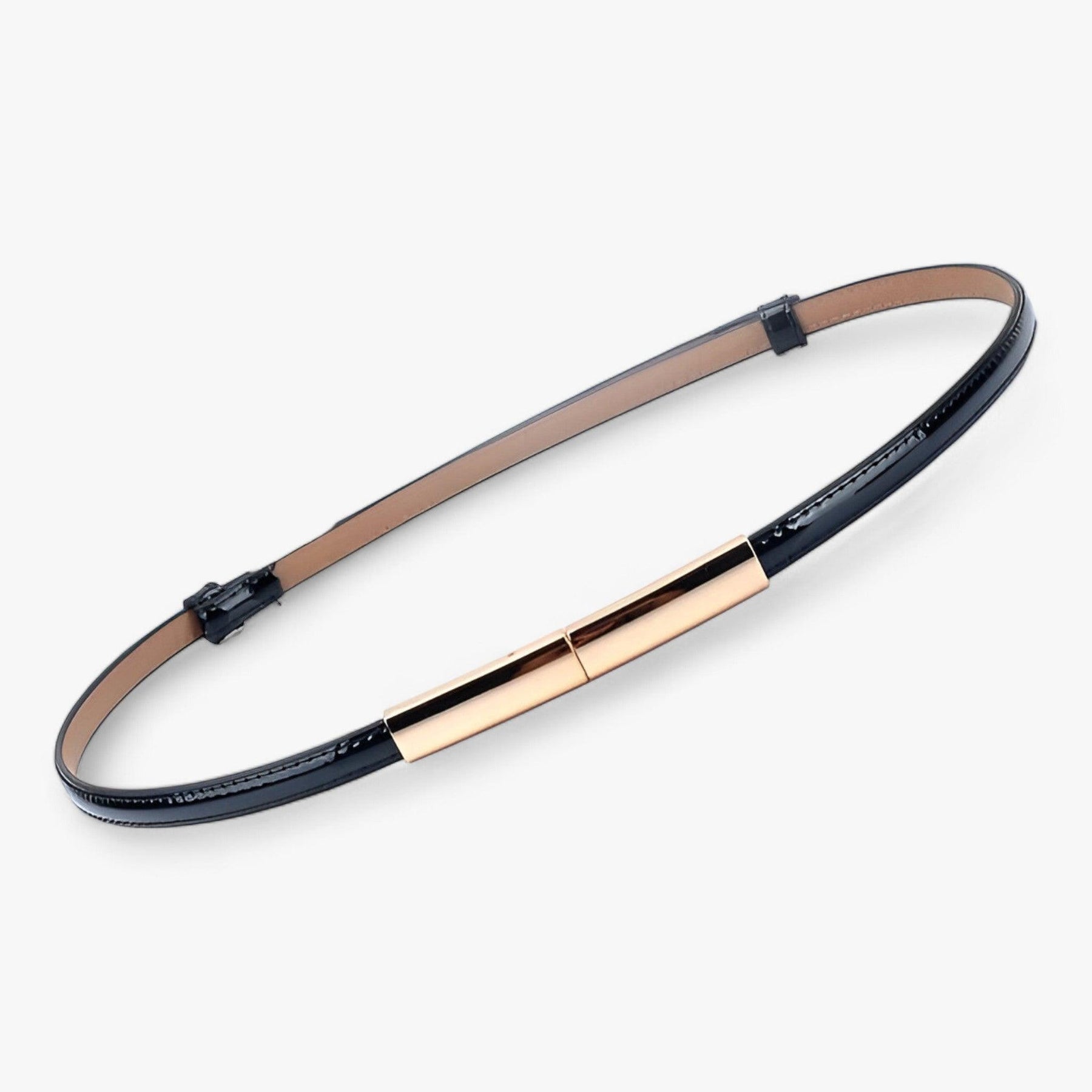 Belts : Verstelbare Lederen Tailleband Dames Leer - Zwart in Zwart 95cm van Pantino