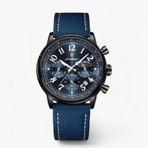 watches : Horloge Roségoud Bruin - Luxe Militair Sporthorloge - Waterdicht & Lichtgevend in Zwart Blauw van Pantino