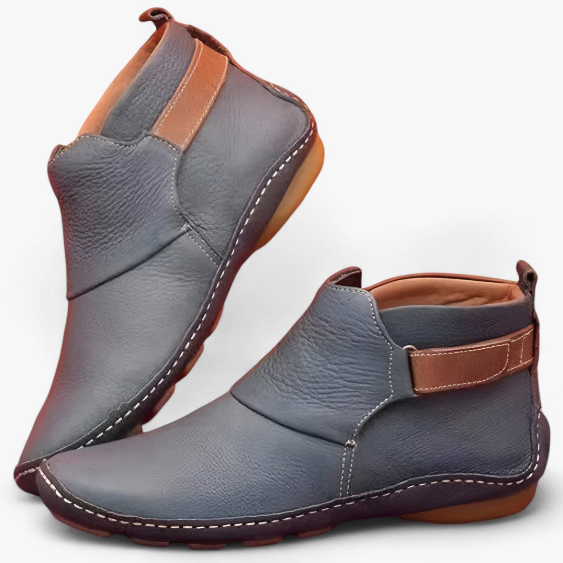Ankle Boots : Laarzen Dames Grijs - Waterdichte Enkellaarsjes - Comfortabele Bescherming voor de Winter in Grijs van Pantino