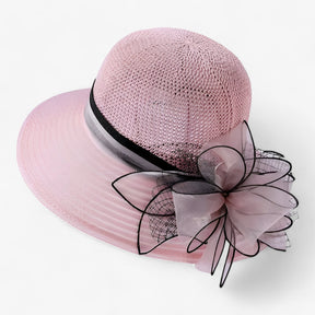 Sun Hat : Hoed Dames Khaki - Stijlvolle Dameshoed - Brede Rand voor Bescherming Tegen de Zon in Roze van Pantino