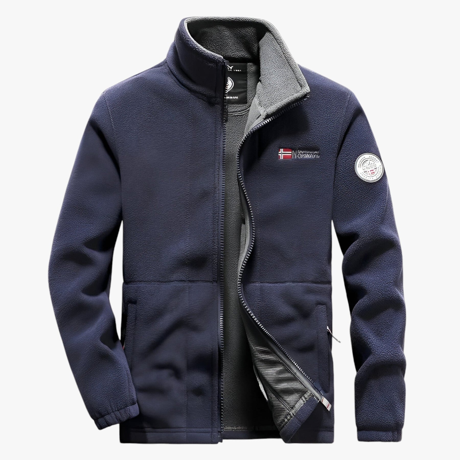 Fleece Jacket : Fleecejas - Comfortabel en Koudbestendig met Extra Zakken in Blauw van Pantino