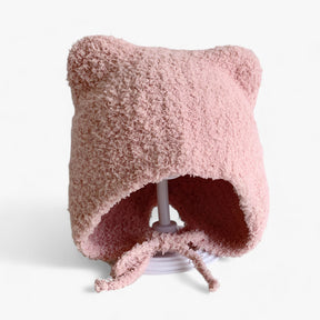 Baby Hat : Muts Dames Beige - Wintermuts voor Baby's - Zachte Warmte met Schattige Oorbedekking in Roze Bébé 0-3 jaar van Pantino